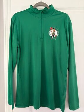 Boston Celtics Green Men's Quarter-Zip Pullover